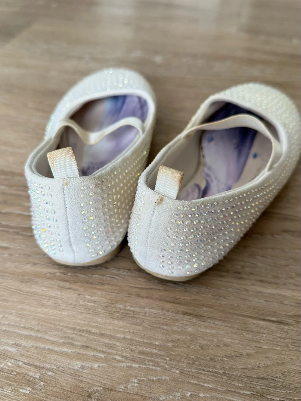 Disney Frozen Elsa Iridescent Rhinestone Mary Jane Ballet Flats from H&M